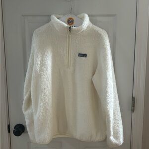 Patagonia Cream Sherpa Quarter-Zip Pullover